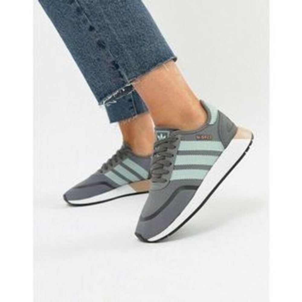 Adidas N-5923‎ Gray & Mint Sneakers Women's 7.5